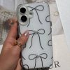 کاور پاپیون سفید White Ribbon مناسب برای گوشی موبایل آیفون 16 iPhone16-