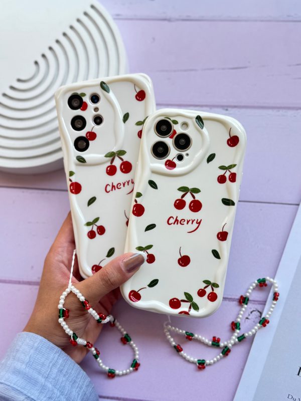 کاور گوشی موبایل آیفون 16 نرمال iPhone16- طرح گیلاس Cherry (بدون آویز)