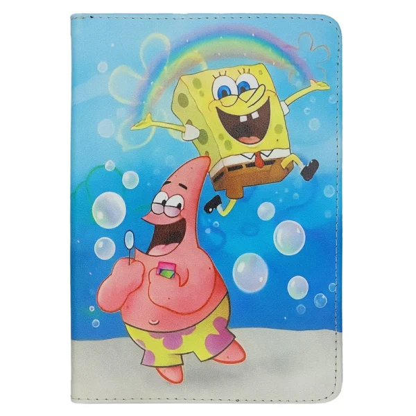 کیف کلاسوری طرح باب اسفنجی و پاتریک Sponge Bob & Patrick مناسب برای تبلت سامسونگ Book Cover Samsung Galaxy Tab A9 Plus