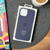 کاور گوشی موبایل آیفون 15 پرومکس iPhone15Promax سیلیکونی مگ سیف اورجینال - اصلی Original Mag Safe Silicone Case زیر بسته رنگ سرمه ای Storm Blue