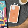 کاور سیلیکونی مگ سیف اورجینال - اصلی Original Mag Safe Silicone Case CH زیر بسته رنگ نارنجی Orange Sorbet مناسب برای گوشی موبایل آیفون 15 پرو iPhone15Pro-