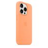 کاور سیلیکونی مگ سیف اورجینال - اصلی Original Mag Safe Silicone Case CH زیر بسته رنگ نارنجی Orange Sorbet مناسب برای گوشی موبایل آیفون 15 پرو iPhone15Pro-