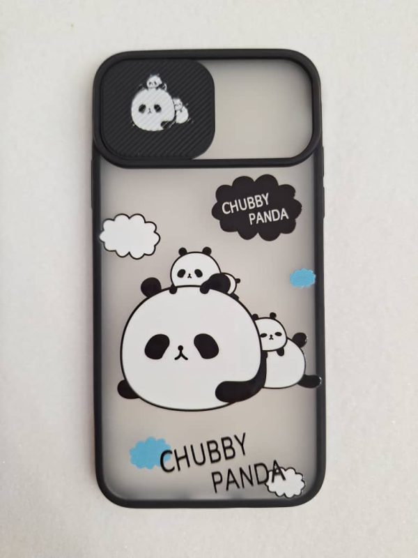 کاور خرس پاندا Panda Bear با محافظ لنز کشویی مناسب برای گوشی موبایل آیفون X ایکس و Xs ایکس اس iPhoneX- و iPhoneXs-