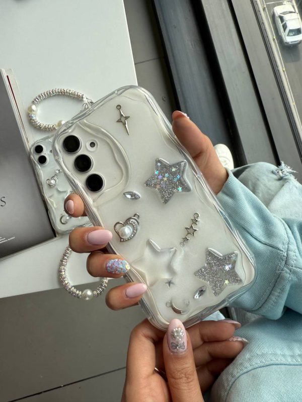 کاور ستاره Silver Star شاینی اکلیلی (بدون آویز) مناسب برای گوشی موبایل سامسونگ اس 24 اولترا Samsung-S24Ultra