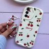 کاور گوشی موبایل آیفون 16 نرمال iPhone16- طرح گیلاس Cherry (بدون آویز)