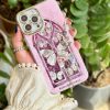 کاور پروانه Butterfly Window آویزدار - فون چارم با گلس محافظ لنز مناسب برای گوشی موبایل آیفون 16 نرمال iPhone16-