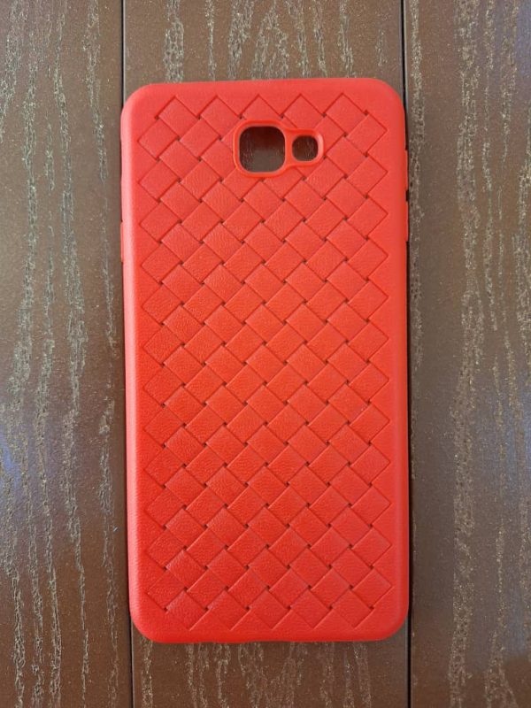 کاور گوشی موبایل سامسونگ J7 Prime - جی7 پرایم Samsung-J7Prime طرح ژله ای حصیری Wicker Jelly Case رنگ قرمز