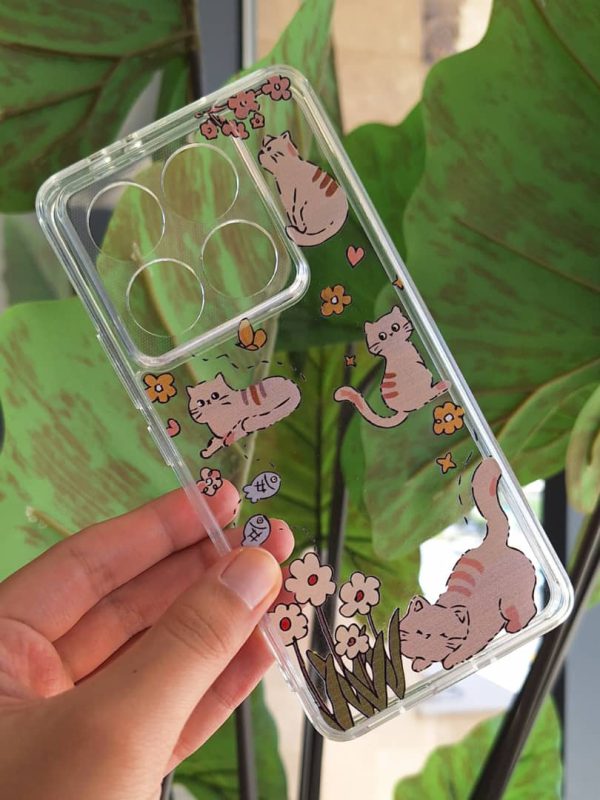کاور گوشی موبایل شیائومی 14T Pro می 14تی پرو Xiaomi-14TPro- طرح گربه بانمک Cute Cate شفاف