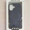 کاور Creative Case طرح چرمی مگ سیف Mag Safe رنگ سرمه ای مناسب برای گوشی موبایل آیفون 16 پرو iPhone16Pro-