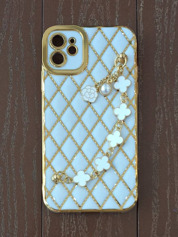 کاور گوشی موبایل آیفون 14 پرومکس iPhone14Promax طرح ونکلیف Van Cleef بالشتی هولدر دستبندی
