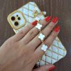 کاور گوشی موبایل آیفون 14 پرومکس iPhone14Promax طرح ونکلیف Van Cleef بالشتی هولدر دستبندی