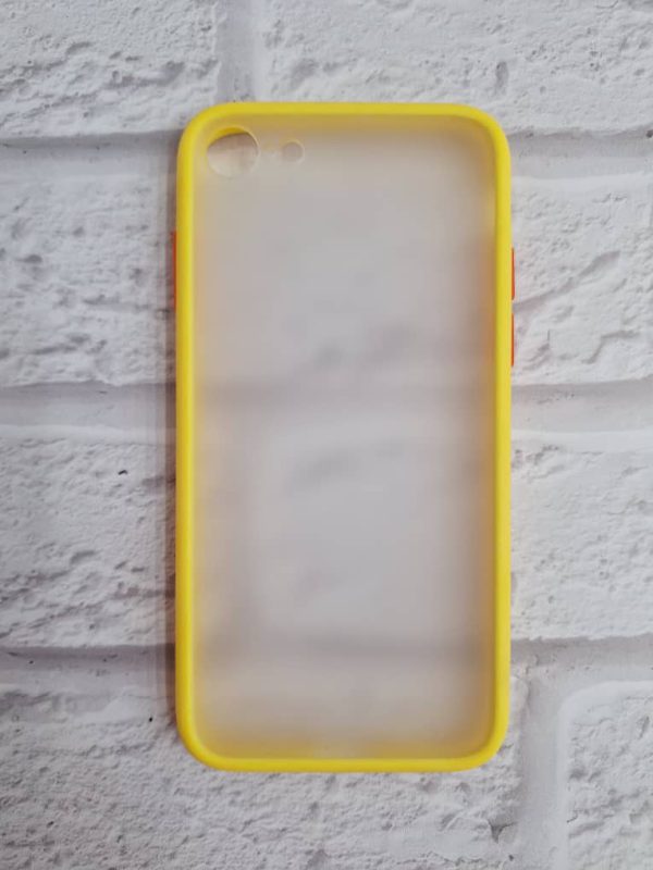 کاور مای چویس My Choice مات دور رنگی رنگ زرد مناسب برای گوشی موبایل آیفون 7 و 8 نرمال و SE اس ای iPhone7- iPhone8- iPhoneSE