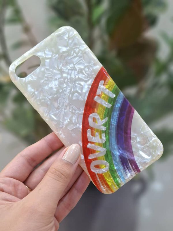 کاور رنگین کمانی ماربل صدفی Marble Rainbow مناسب برای گوشی موبایل آیفون 7 و 8 نرمال و SE اس ای iPhone7- iPhone8- iPhoneSE