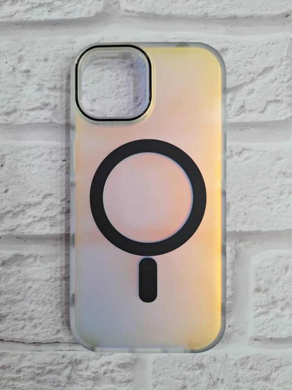 کاور گوشی موبایل آیفون 15 نرمال iPhone15- مجیک ماسک Magic Mask مات هولوگرامی مگ سیف Mag Safe Hologram Matte