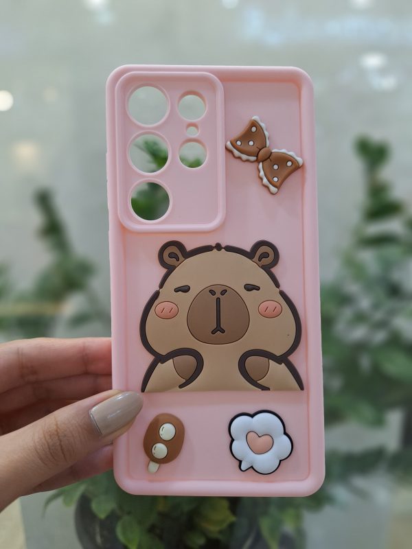 کاور گوشی موبایل سامسونگ اس 25 اولترا Samsung-S25Ultra طرح خرس Bear سالید - سولید Solid طرح برجسته