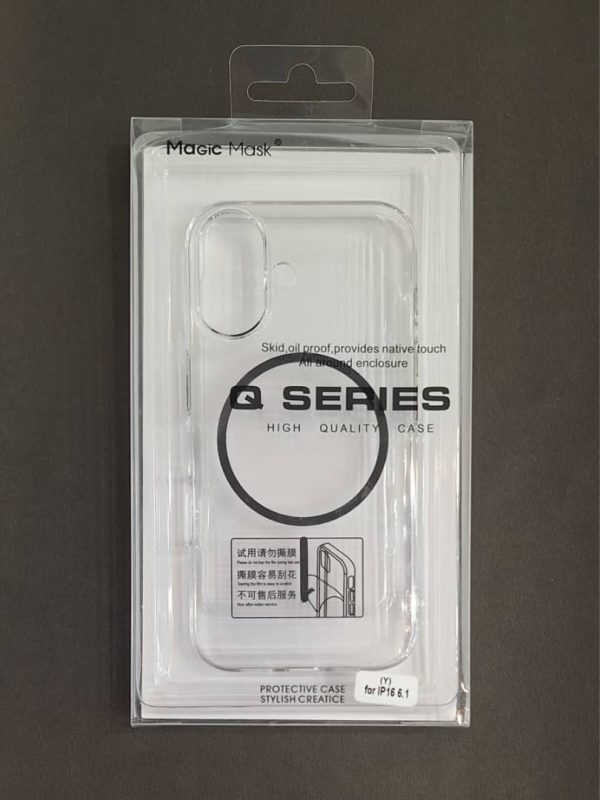 کاور گوشی موبایل آیفون 16 نرمال iPhone16- مجیک ماسک Magic Mask مگ سیف Mag Safe شفاف Clear