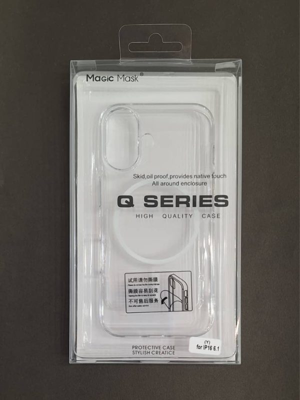 کاور گوشی موبایل آیفون 16 نرمال iPhone16- مجیک ماسک Magic Mask مگ سیف Mag Safe شفاف Clear